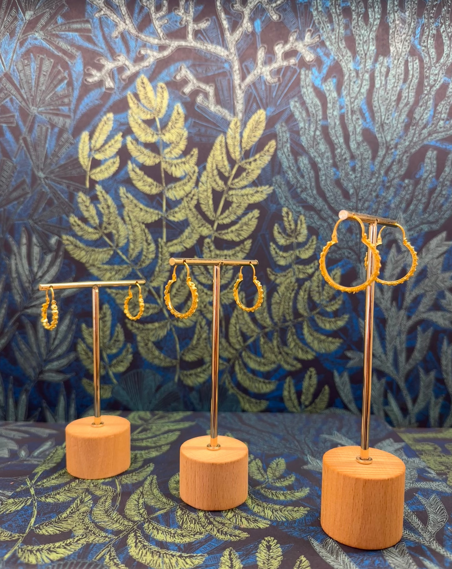 Aros florecitas dorados