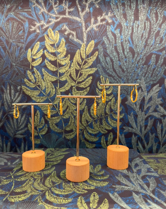 Aros florecitas dorados